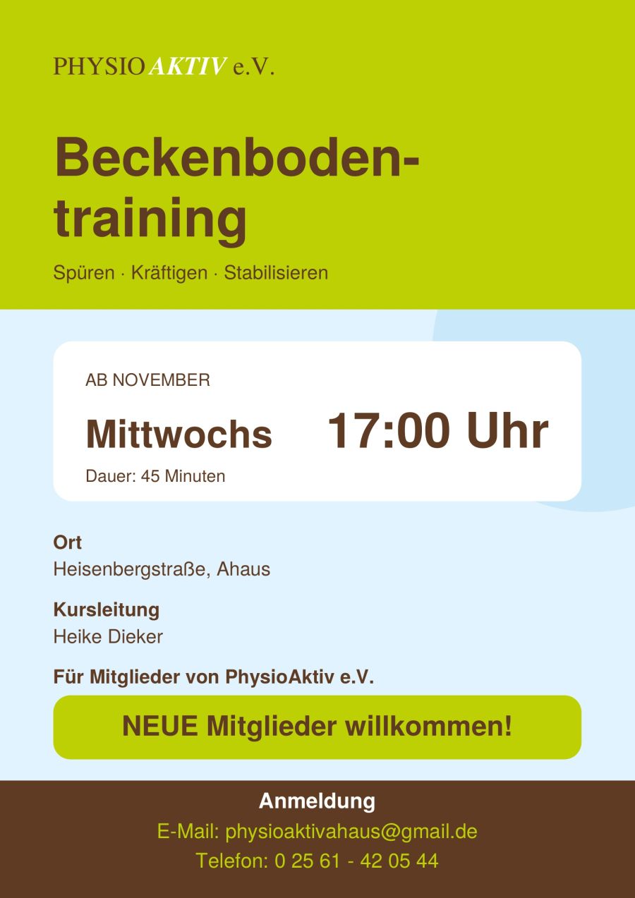 Flyer Beckenbodentraining